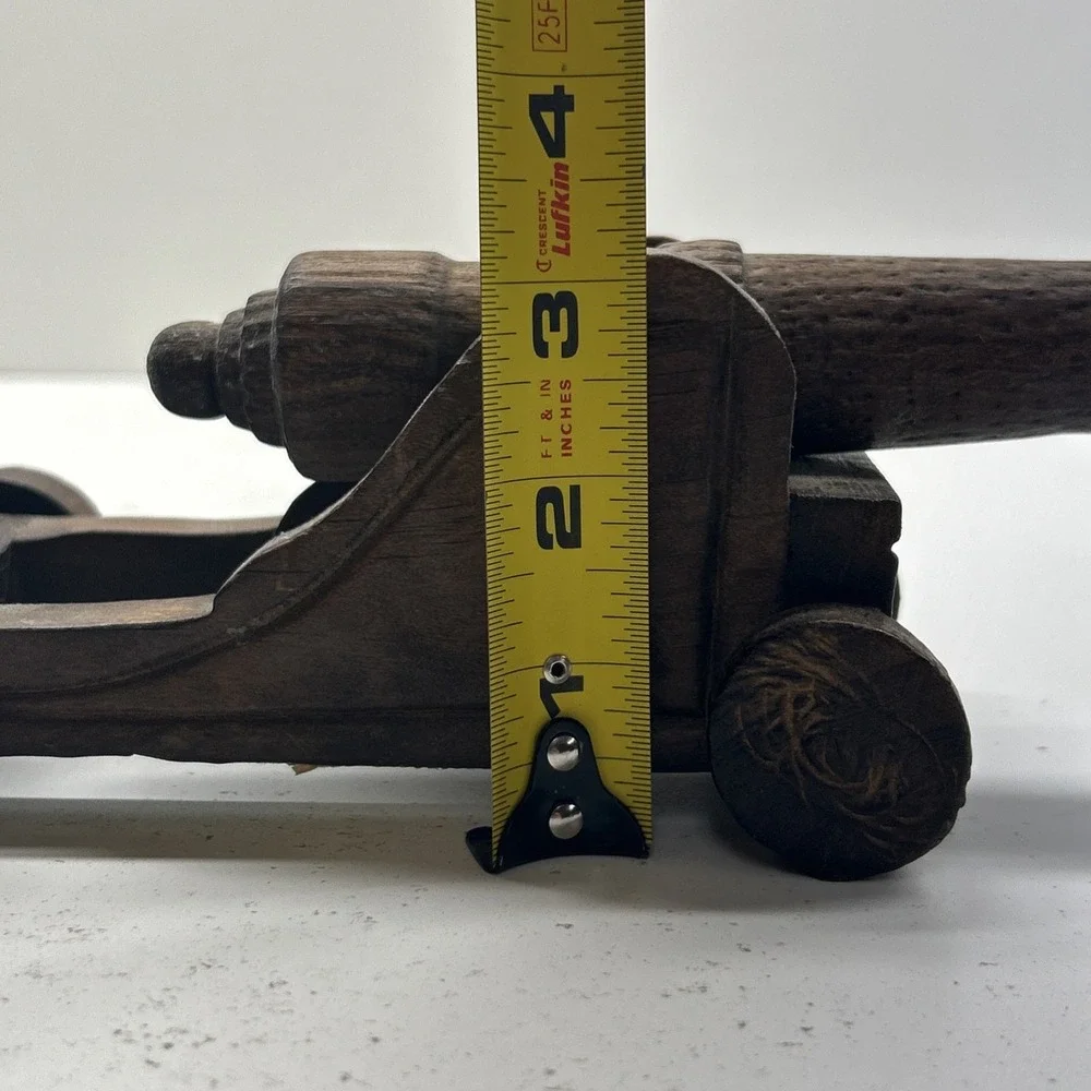 Vintage Hand Carved Wooden Decorative Cannon Model 1432 Made In Spain